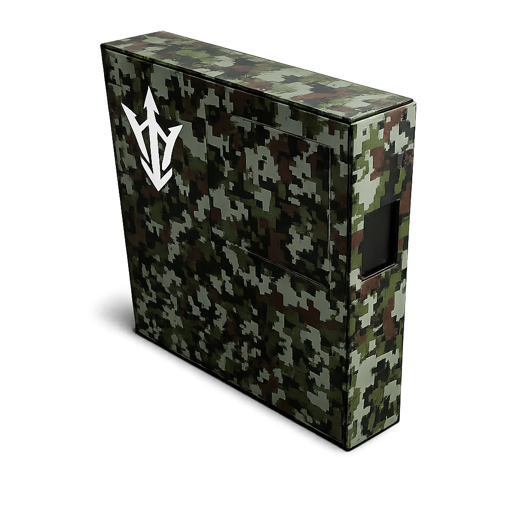 Trident field unit, camouflage-finished sequencing prep device